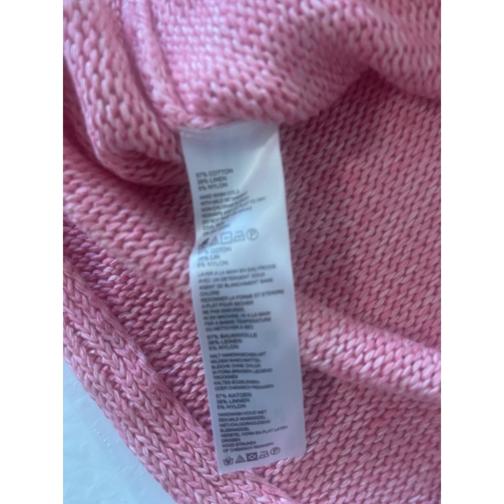 Women's Tommy Bahama Linen Blend Pink Cap Sleeve Medium Weight Sweater-Size XL - Picture 5 of 13